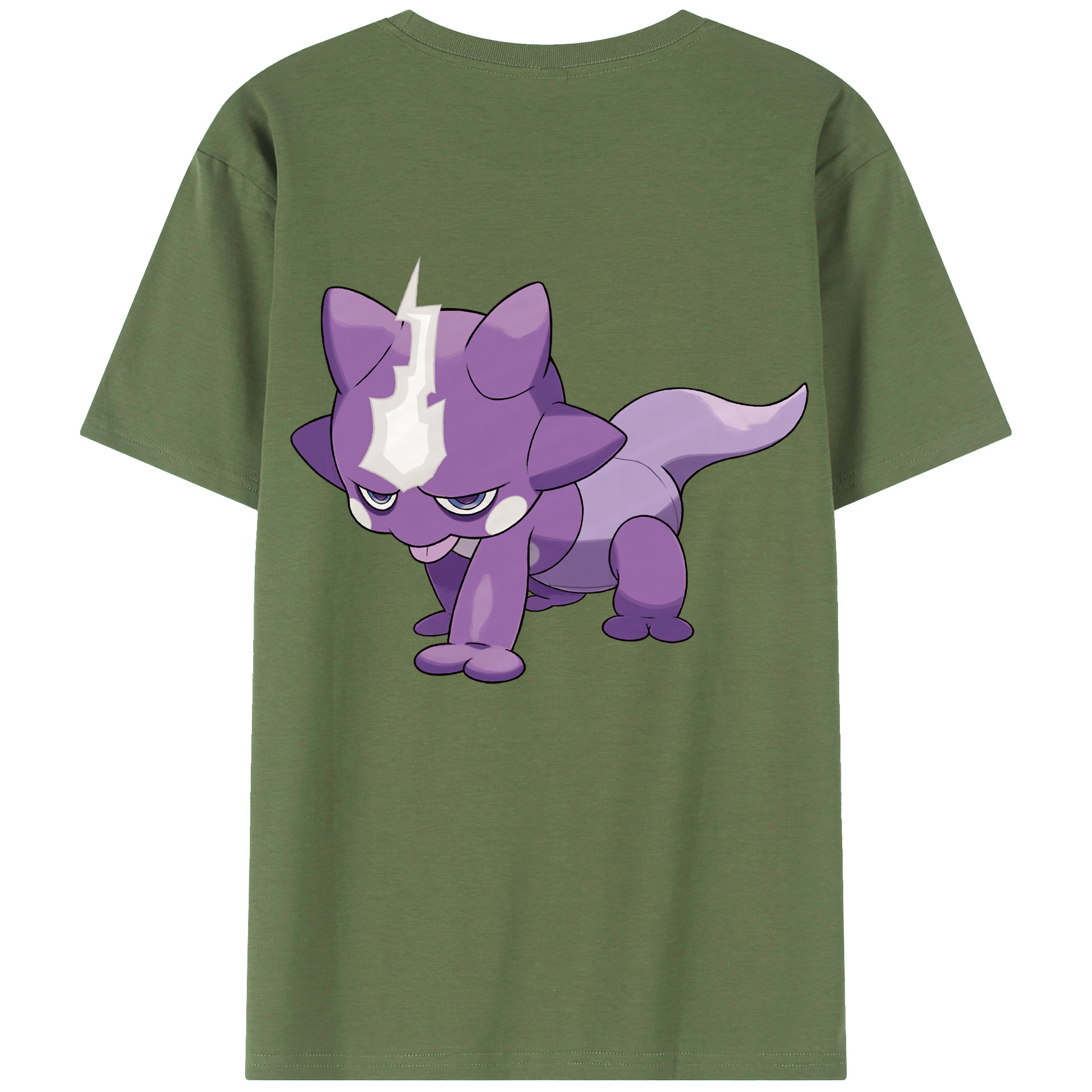 （画像用） ポケットモンスター Pokémon 綿100％ メンズ半袖Tシャツ（バックプリント） 通気性